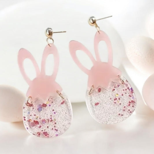 Blush Bunny Sparkle Earrings