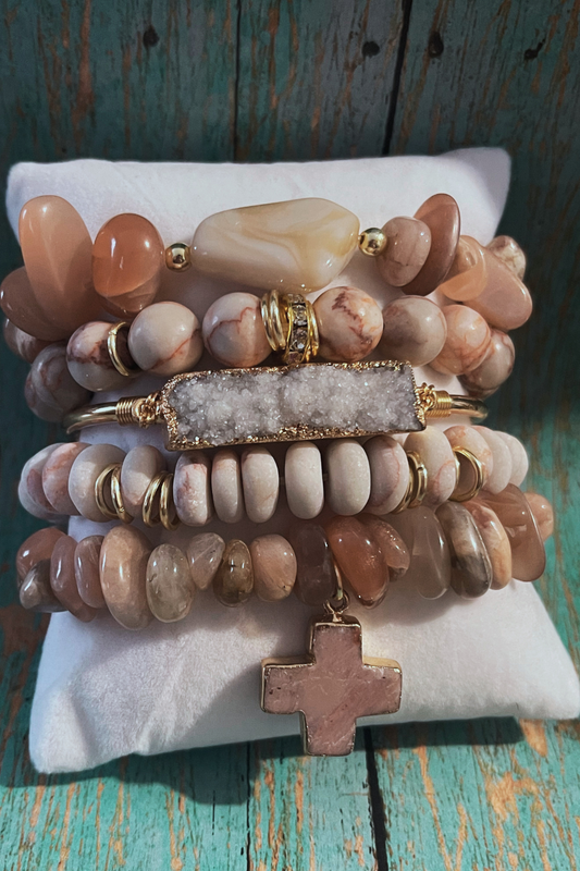 5-piece Cross Bracelet Set