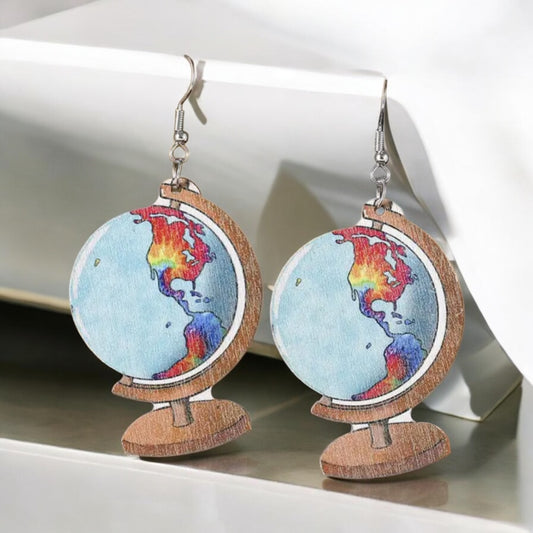 World Traveler Globe Earrings