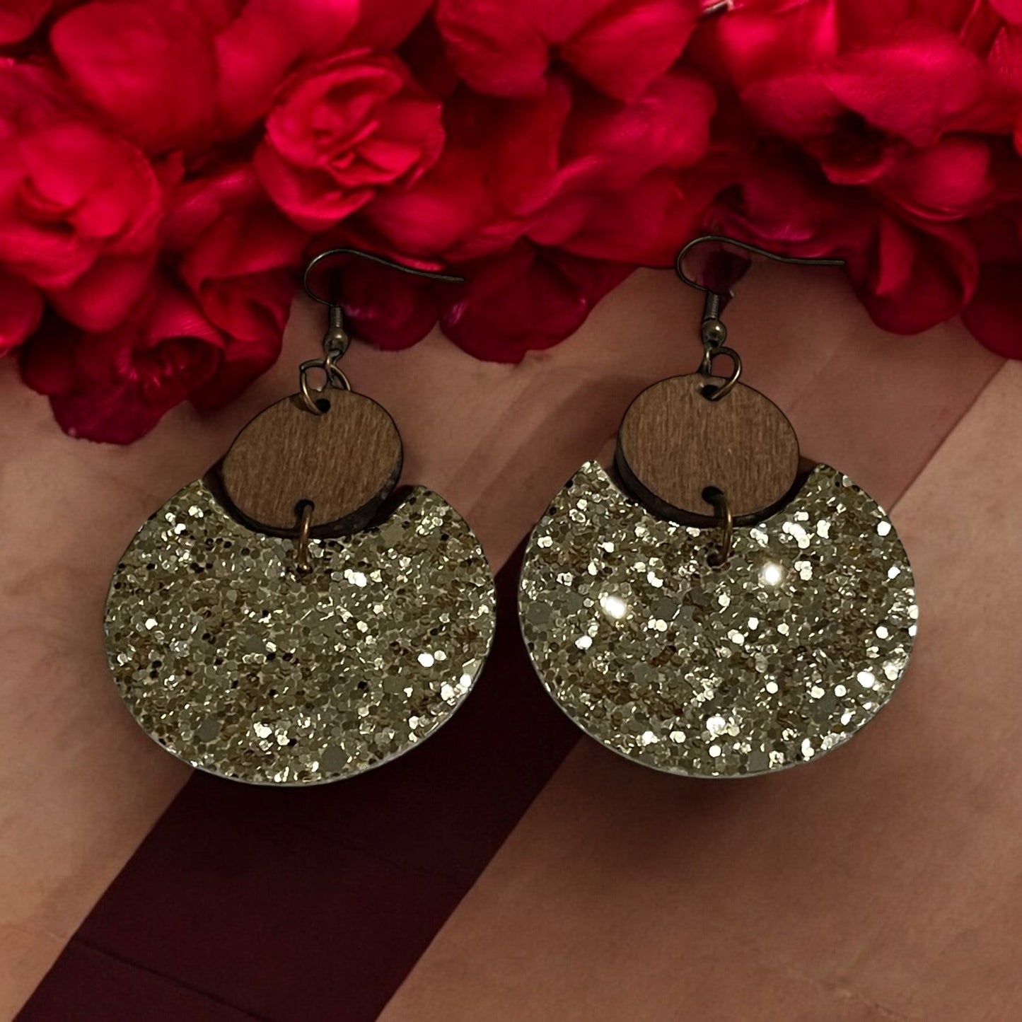 Golden Glam Statement Earrings