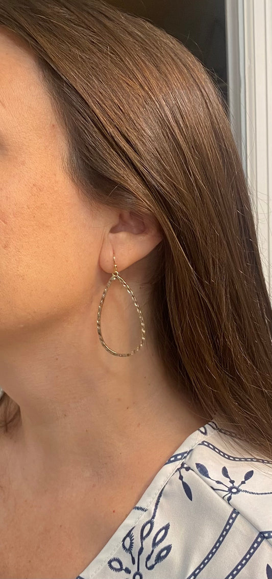Golden Glow Teardrop Earrings