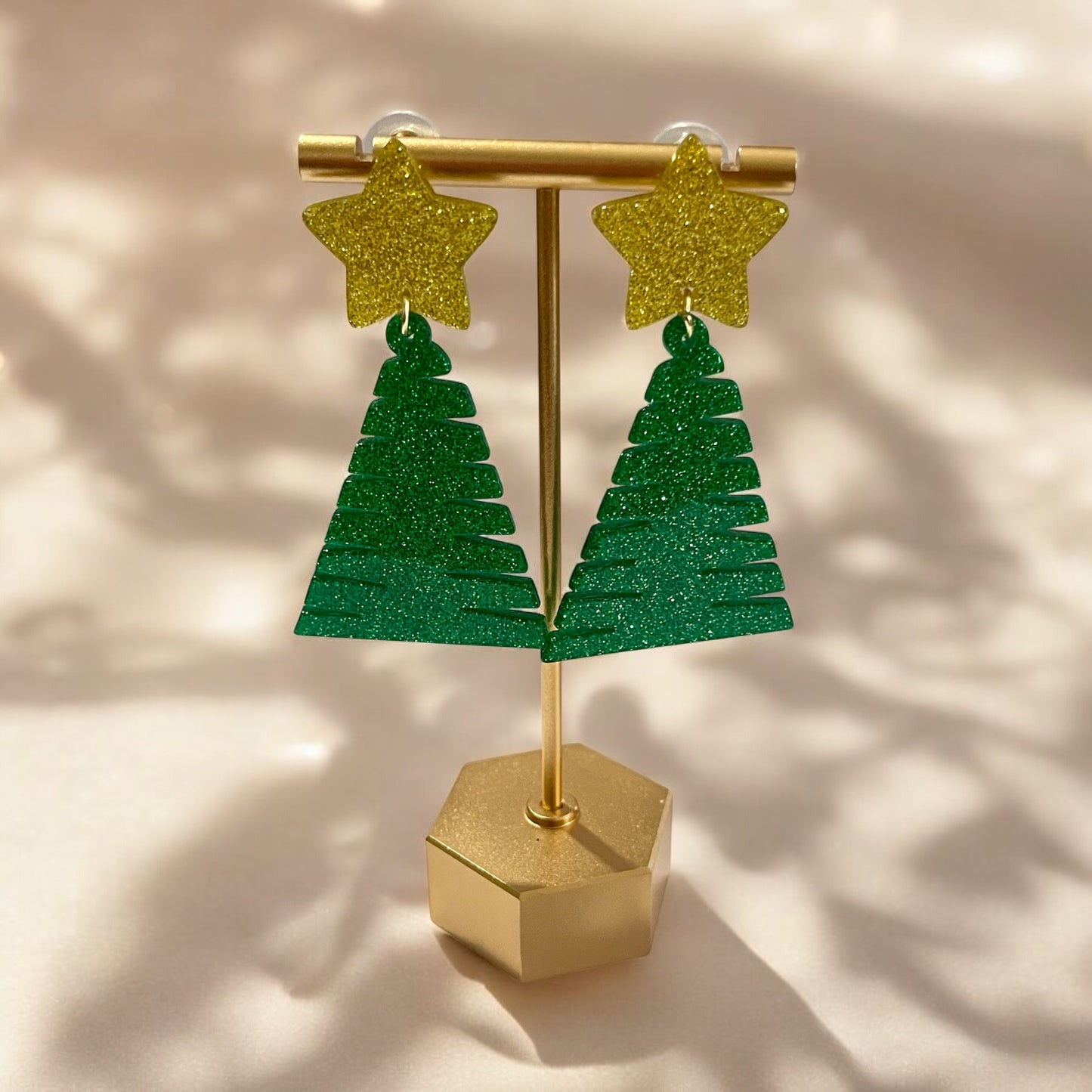 Sparkling Christmas Tree Earrings