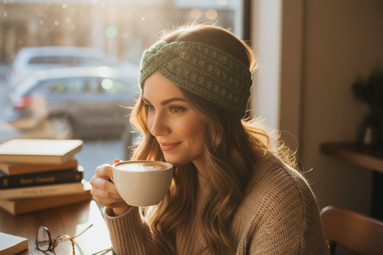 Enchanted Twist Crochet Headband - Deep Forest Green