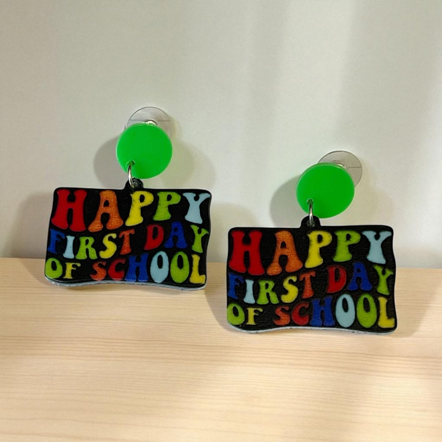 Happy First Day of School Earrings