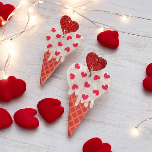 Sweetheart Ice Cream Dangle Earrings