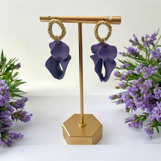 Lavender Bloom Drop Earrings