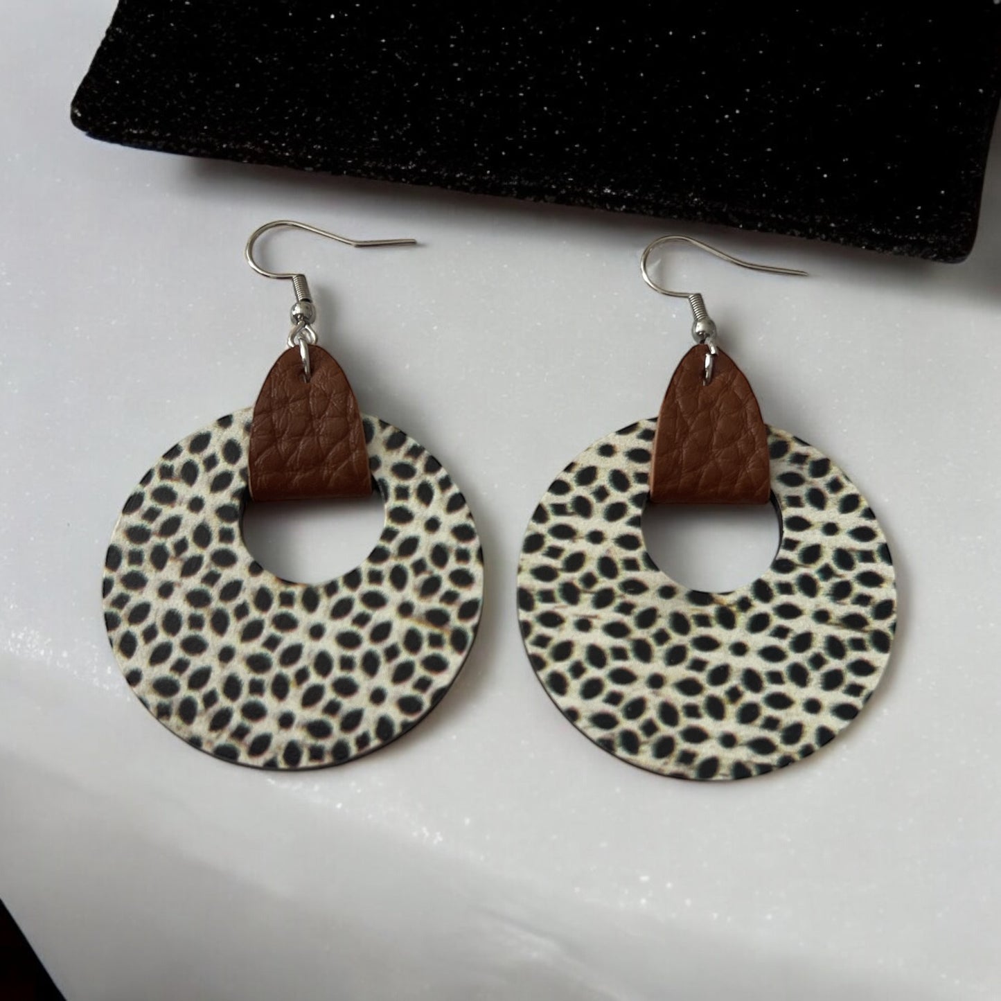 Leopard-Inspired Print Earrings