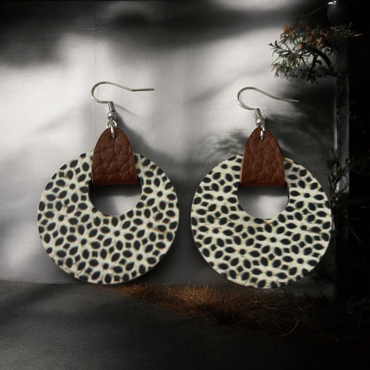 Leopard-Inspired Print Earrings