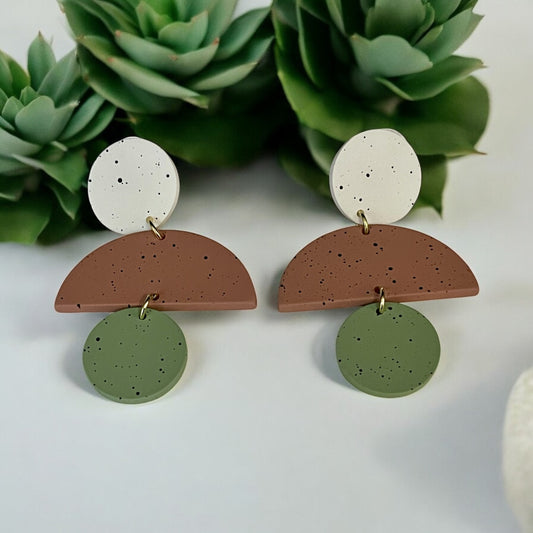 Earth Tones Trio Dangle Earrings