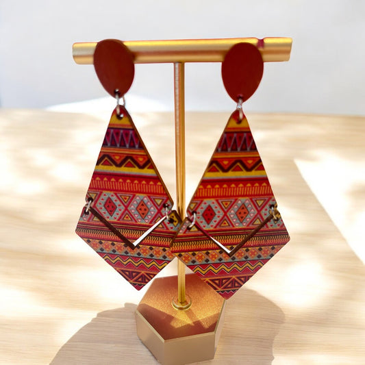 Boho Radiance Multi-Color Drop Earrings