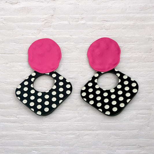 Pink Pop & Polka Dot Earrings