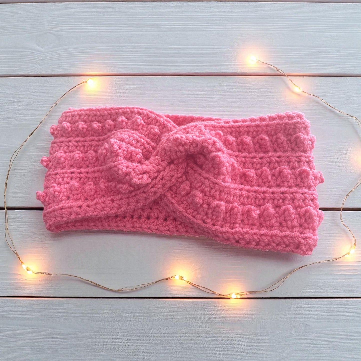 Enchanted Twist Crochet Headband - Pink