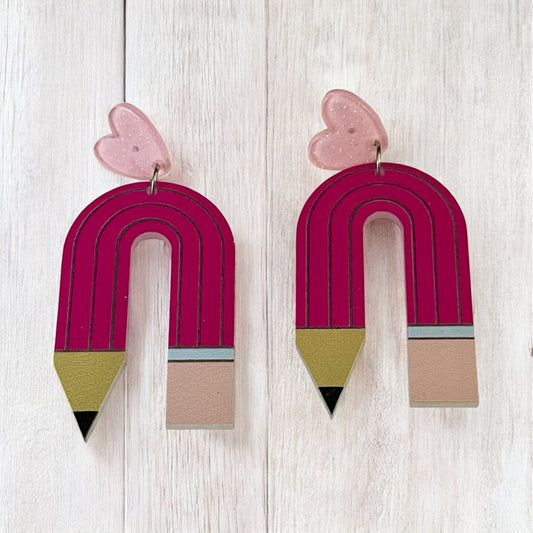 Love to Learn Pencil Earrings