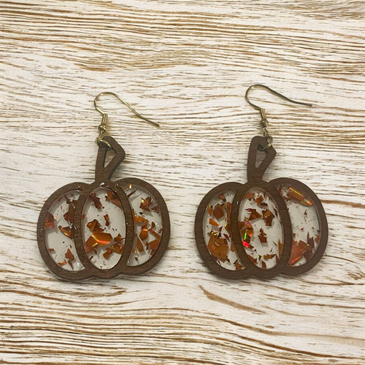 Confetti Glow Pumpkin Earrings