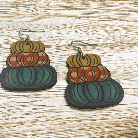 Stacked Autumn Pumpkins