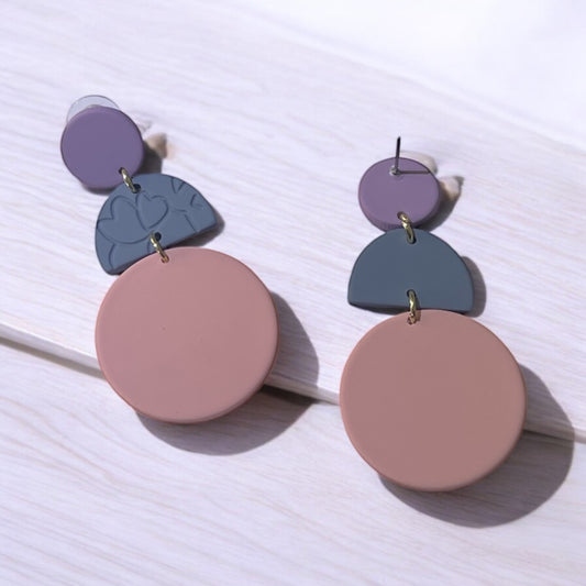 Muted Harmony Tiered Earrings