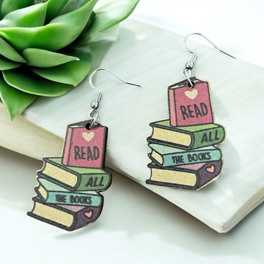 Read All the Books Earrings