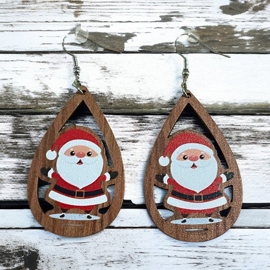 Jolly St. Nick Teardrop Earrings 🎅✨