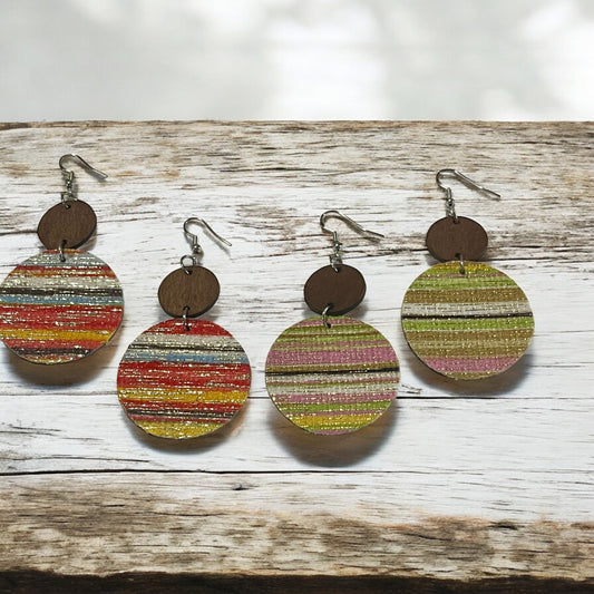 Sunset Glow Round Earring Set – Set of 2