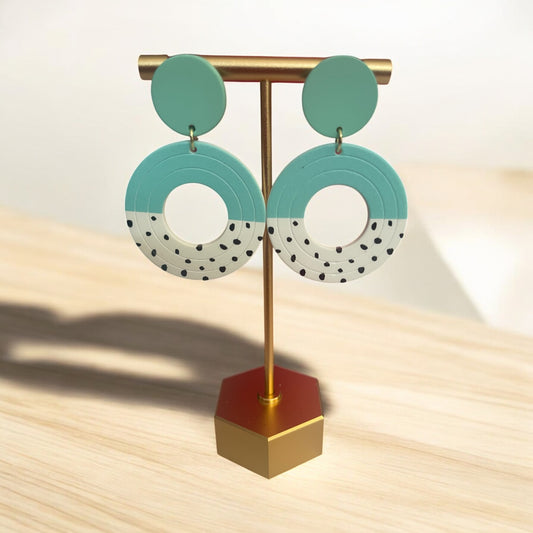 Ocean Breeze Half Circle Earrings