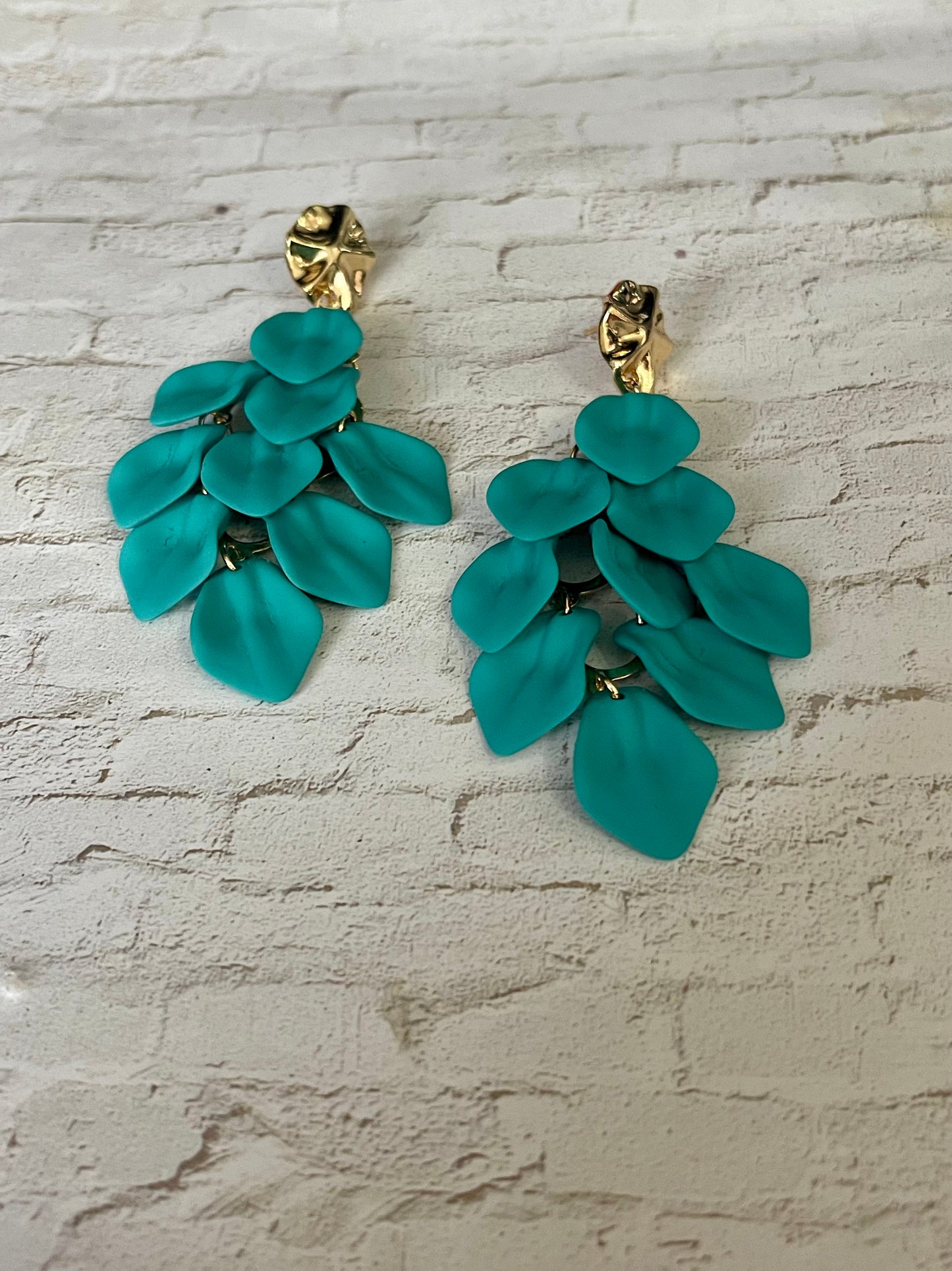 Petal Cascade Statement Earrings – Bold Color Collection