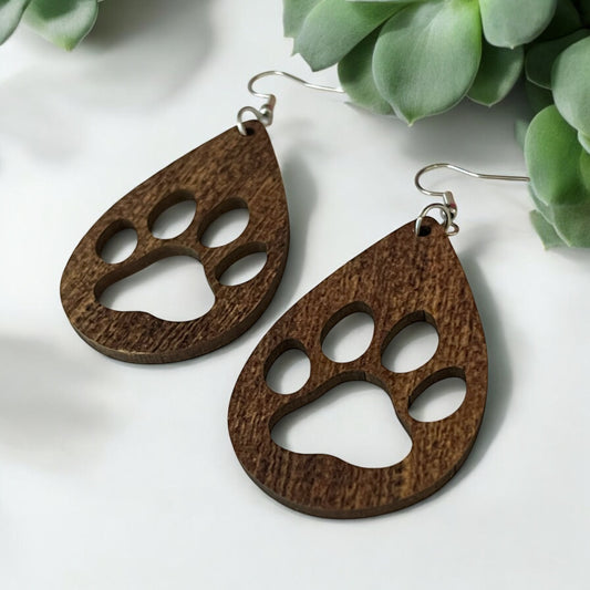 Paw Print Love Teardrops