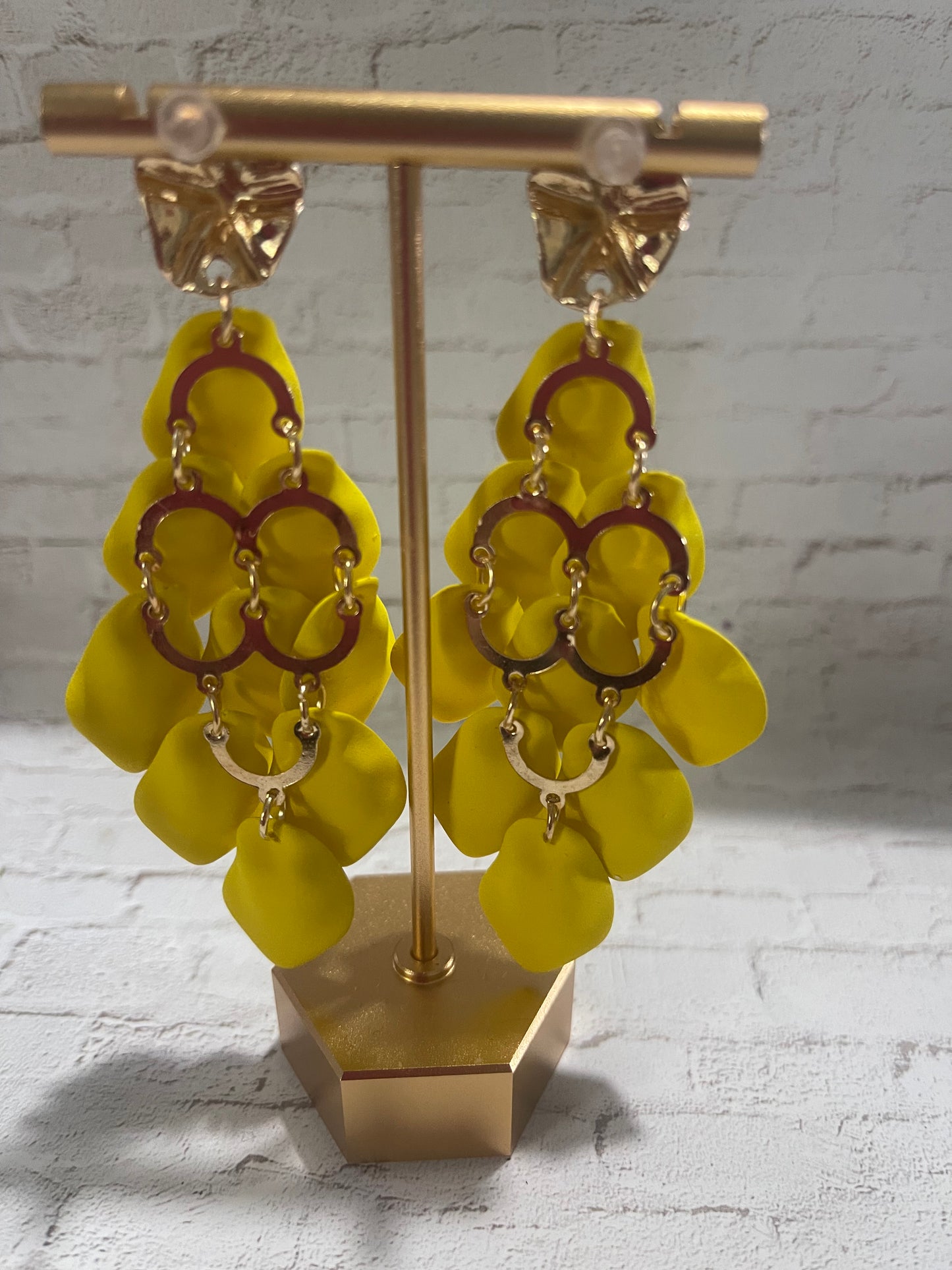 Petal Cascade Statement Earrings – Bold Color Collection