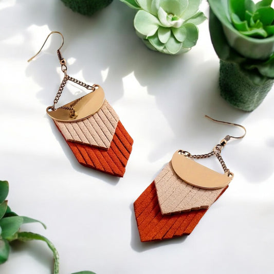 Golden Sunset Fringe Earrings